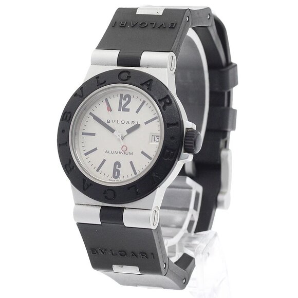 BVLGARI aluminum AL32A Date Silver Dial Quartz Boy's Watch - Picture 2 of 6